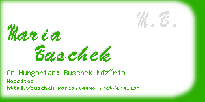 maria buschek business card